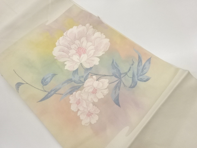 花葉模様織出し名古屋帯